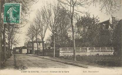 CPA FRANCE 89 "Ligny le Chatel, avenue de la gare"