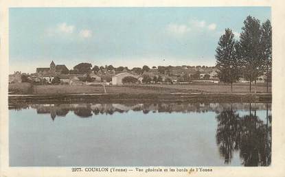 CPA FRANCE 89 "Courlon, vue générale et les bords de l'Yonne"