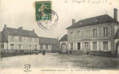 CPA FRANCE 89 "Champigny, la Mairie et les Ecoles"