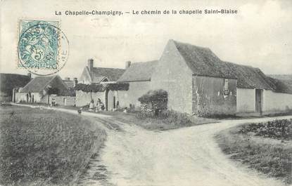 CPA FRANCE 89 " La Chapelle champigny, le Chemin de la Chapelle"
