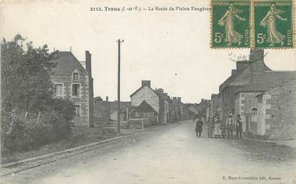 / CPA FRANCE 35 "Trans, la route de Pleine Fougères"