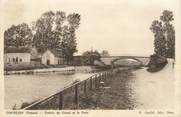 89 Yonne CPA FRANCE 89 " Courlon, entrée du canal et le pont"