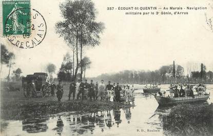 / CPA FRANCE 62 "Ecourt Saint Quentin, au marais" / MILITAIRES