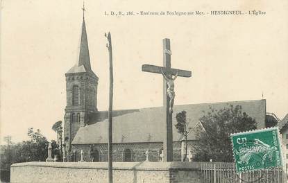 / CPA FRANCE 62 "Hesdigneul, l'église"