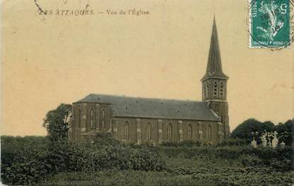 / CPA FRANCE 62 "Les Attaques, vue de l'église"