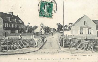 / CPA FRANCE 62 "Environs de Calais, le pont des attaques"