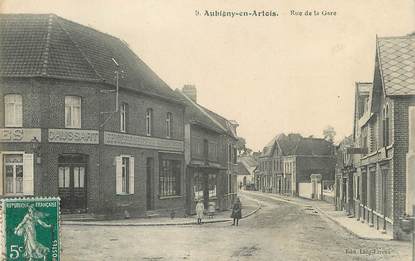/ CPA FRANCE 62 "Aubigny en Artois, rue de la gare"