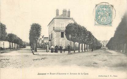 CPA FRANCE 89 " joigny, rte d'Auxerre, avenue de la gare"
