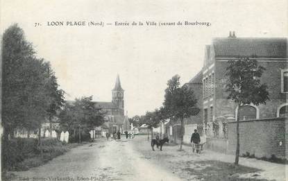 / CPA FRANCE 59 "Loon plage, entrée de la ville"