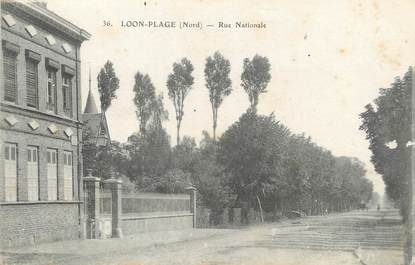 / CPA FRANCE 59 "Loon plage, rue Nationale"