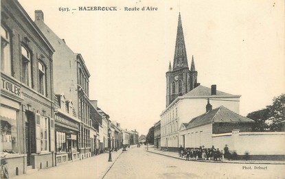 / CPA FRANCE 59 "Hazebrouck, route d'Aire"