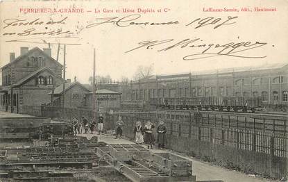 / CPA FRANCE 59 "Ferrière La Grande, la gare et usine Dupleix et Cie"