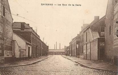 CPA FRANCE 59  "Raismes, la rue de la gare"