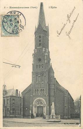 CPA FRANCE 59  " Escaudoeuvres, l'Eglise"