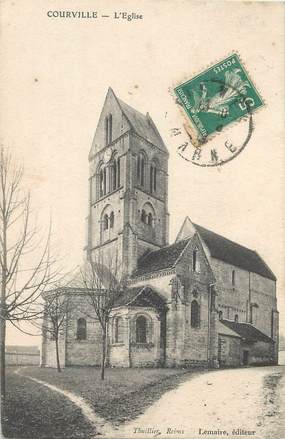 / CPA FRANCE 51 "Courville, l'église"