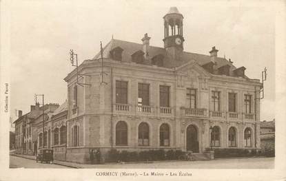 / CPA FRANCE 51 "Cormicy, la mairie, les écoles"