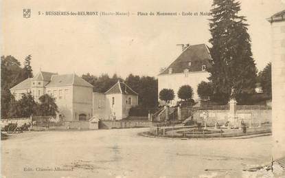 CPA FRANCE 52 "Bussières les Belmont, Place du Monument"