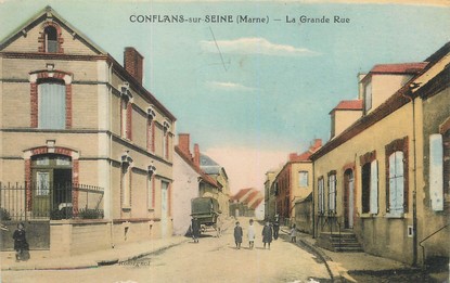 / CPA FRANCE 51 "Conflans sur Seine, la grande rue"