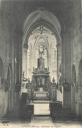 / CPA FRANCE 51 "Corroy, intérieur de l'église"