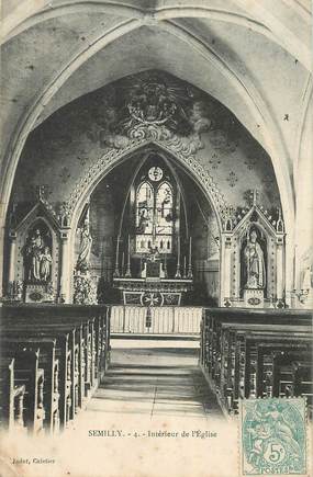 CPA FRANCE 52 "Semilly, interieur de l'Eglise"