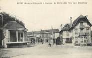 51 Marne / CPA FRANCE 51 "Ludes, kiosque de la musique, la mairie et la place de la république"