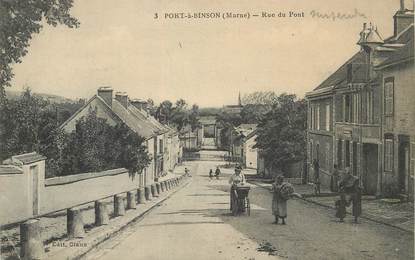 / CPA FRANCE 51 "Port à Binson, rue du pont"