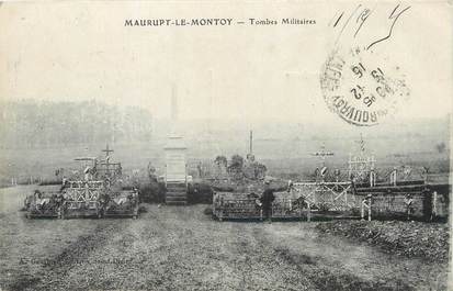 / CPA FRANCE 51 "Maurupt Le Montoy, tombes militaires"