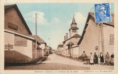 / CPA FRANCE 51 "Prunay, avenue de la gare"