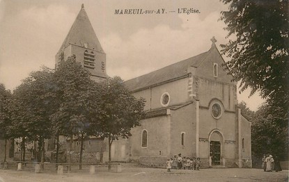 / CPA FRANCE 51 "Mareuil sur Ay, l'église"
