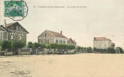 CPA FRANCE 78 "Conflans Sainte Honorine, la place de la gare"