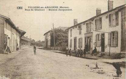 / CPA FRANCE 51 "Villers en Argonne, rue de Chalons, maison Jacquemet"