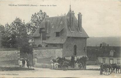 / CPA FRANCE 51 "Ville en Tardenois, av de la gare"