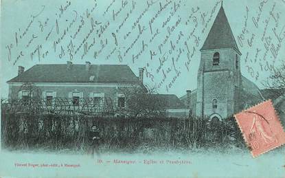 CPA FRANCE 72 "Mansigne, Eglise et Presbytère"