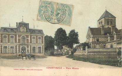 / CPA FRANCE 51 "Courtisols, place Massez"