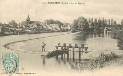 CPA FRANCE 72 "Malicorne, vue du Barrage"