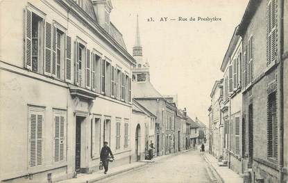 / CPA FRANCE 51 "Ay, rue du presbytère"
