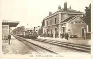 72 Sarthe CPA FRANCE 72 "Pont de Braye, la gare" / TRAIN