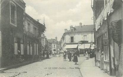 CPA FRANCE 72 "Le Lude, la place Neuve"