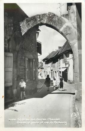 / CPSM FRANCE 73 "Saint Genix sur Guiers, ancienne porte et rue du Faubourg"