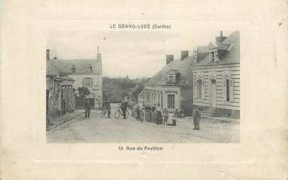 CPA FRANCE 72 " Le Grand Lucé, rue du Pavillon"