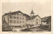 73 Savoie / CPA FRANCE 73 "Notre Dame de Bellecombe, l'église et l'hôtel bellevue"
