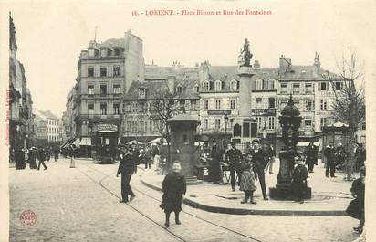 CPA FRANCE 56 "Lorient, Place Bisson et rue des Fontaines"