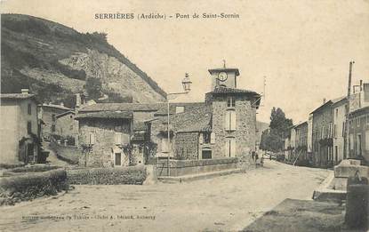 / CPA FRANCE 07 "Serrières, pont de Saint Sornin"