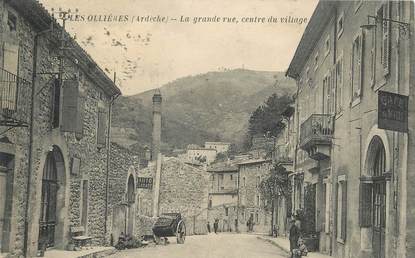 / CPA FRANCE 07 "Les Ollières, la grande rue, centre du village"