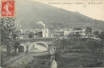 / CPA FRANCE 07 "Peyraud, l'église"