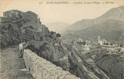 / CPA FRANCE 06 "Castillon, les deux villages" 