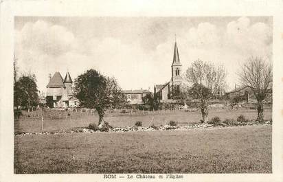 CPA FRANCE 79 "Rom, le chateau et l'Eglise"