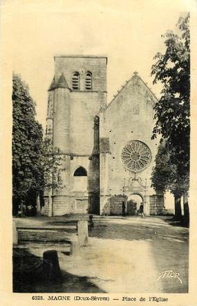 CPA FRANCE 79 "Magné, place de l'Eglise"