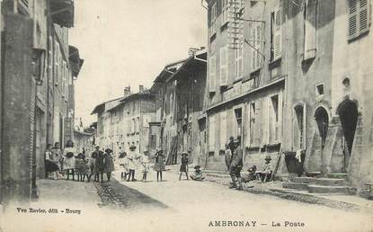 / CPA FRANCE 01 "Ambronay, la poste"