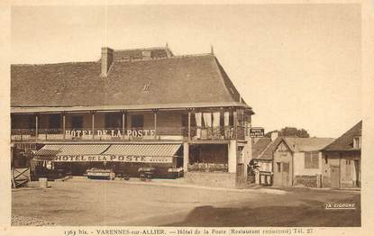 / CPA FRANCE 03 "Varennes sur Allier, hôtel de la poste"